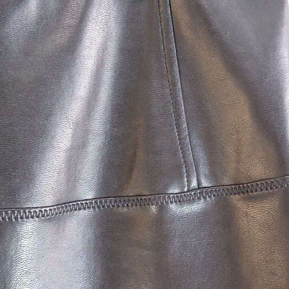 Wilfred Free Faux Leather Pants Black High Waisted Stretchy Skinny L Leggings - Picture 4 of 6